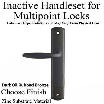 Inactive Handle Set 800C - for Multipoint Locks - Zinc Material - Choose Finish